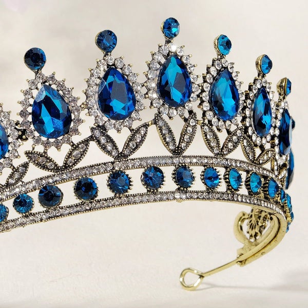 Rhinestone Princess Tiara Crystal Crown Royal Queen Headpiece for Women Ide Carousel 4