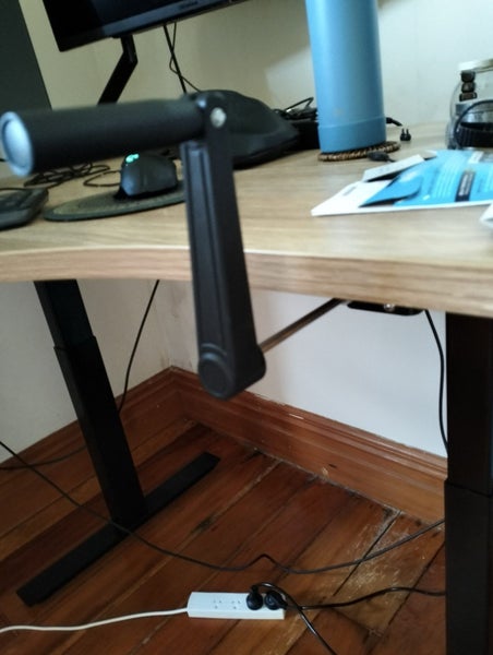 Agile Manual Winder Height-Adjustable Corner Desk Carousel 2