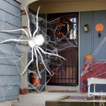3 Piece Set 60cm 90cm 150cm White Hair Spider Ideal For Halloween Decorations Ha Carousel 2