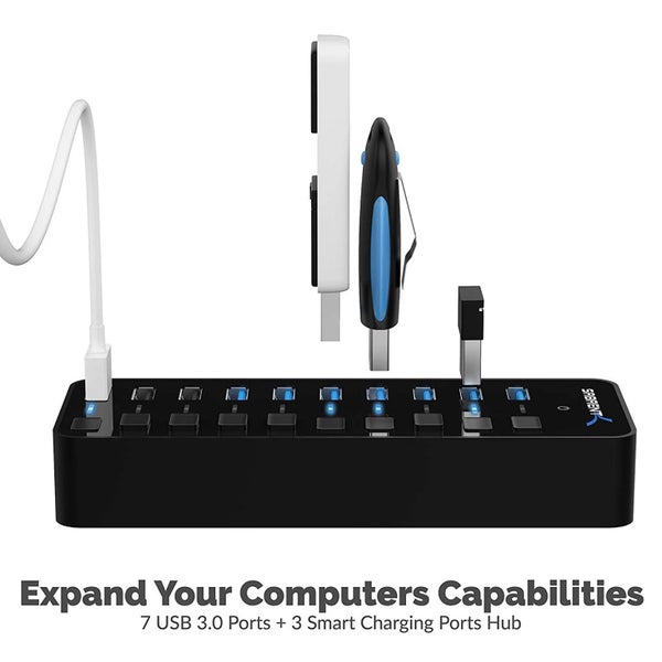 BRAND NEW Sabrent 60W 10-Port USB 3.0 Hub $1 Res Carousel 2