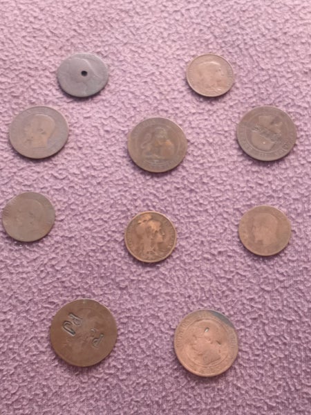 French copper mix of 10 coins Carousel 2