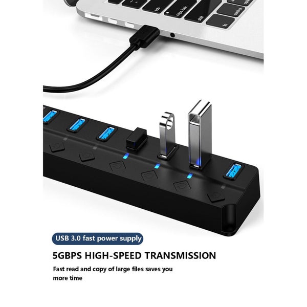USB Hub ! 7-Port USB 3.0 Hub, Computer USB Splitter and Expander, Multi-Por Carousel 9