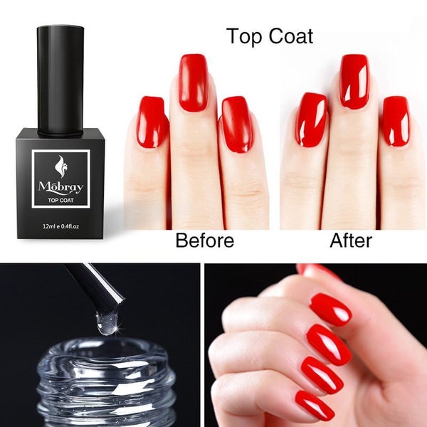 UV Gel Nail Polish Top Coat Base Coat Set Carousel 7