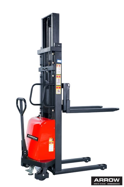 Semi Electric Lift pallet Stacker Truck 3 m Straddle Carousel 1