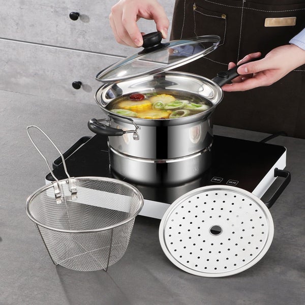 Pots and Pans Set,Pots and Pans,Multipurpose Stainless Steel Saucepan Stain Carousel 8