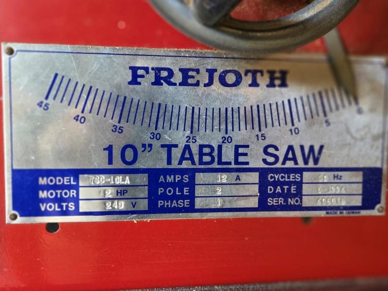 Frejoth 250mm Table saw with sliding leaf Carousel 2