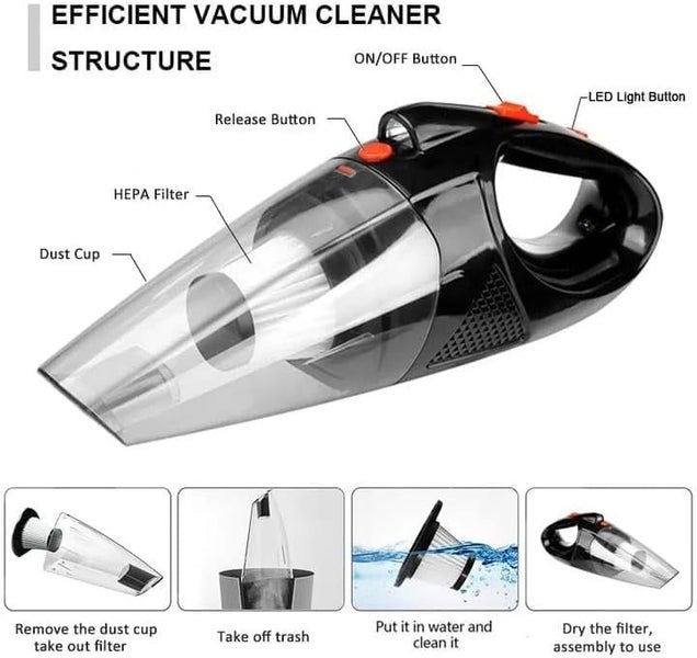 Portable Cordless Handheld Vacuum Cleaner, High Power Rechargeable Mini Dus Carousel 5