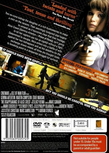 Disappearance of Alice Creed, The - Gemma Arterton DVD Region 4 Carousel 2