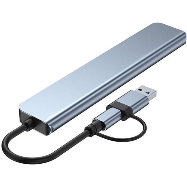 USB C Hub Pro 8 in 1 Multiport Adapter, 3 USB 2.0 Ports, 1 USB 3.0 Port, SD Carousel 7