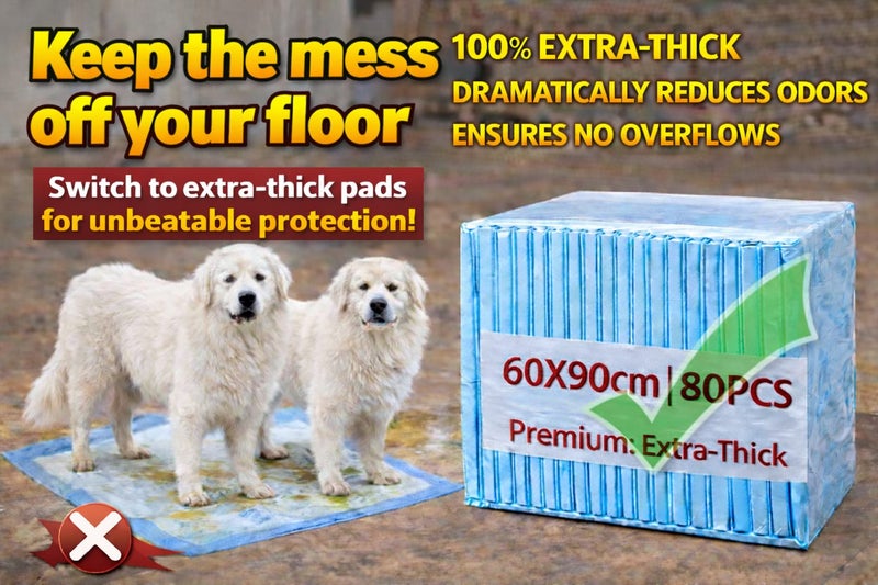 Puppy Training Pads Dog/Pet Training Pad Size L - (60X90CM) Carousel 1