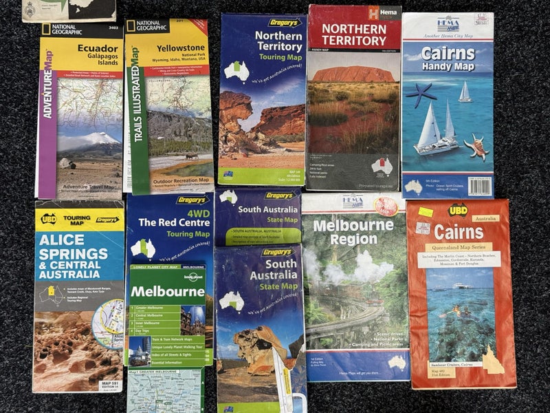Various Travel Maps - Australia, Americas Carousel 1