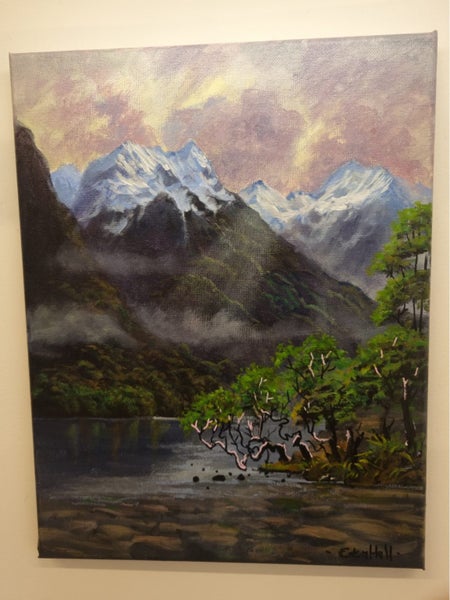 Green Beech Trees Fiordland - Caley Hall - Original Painting Carousel 1