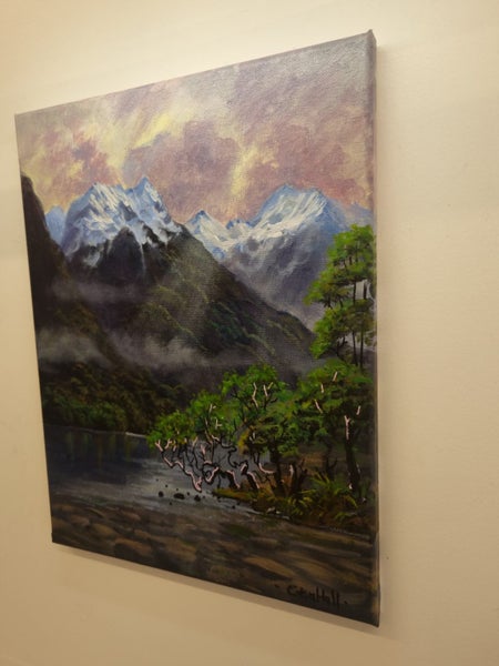 Green Beech Trees Fiordland - Caley Hall - Original Painting Carousel 12