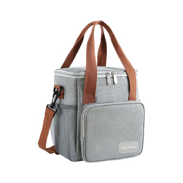 Insulated Lunch Bag with Shoulder Strap ¨C Large Capacity Oxford Fabric Picn Carousel 1