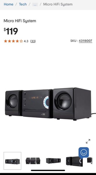 Micro HiFi System with CD player, Radio Carousel 2