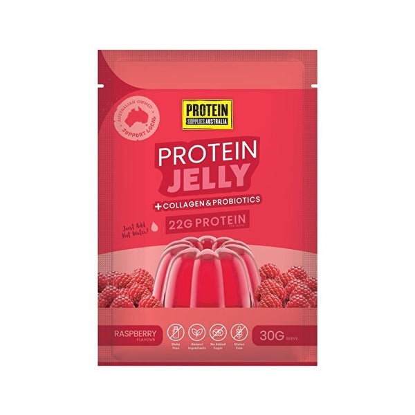 Protein Supplies Australia Protein Jelly Raspberry 30g x 12 Display Carousel 1