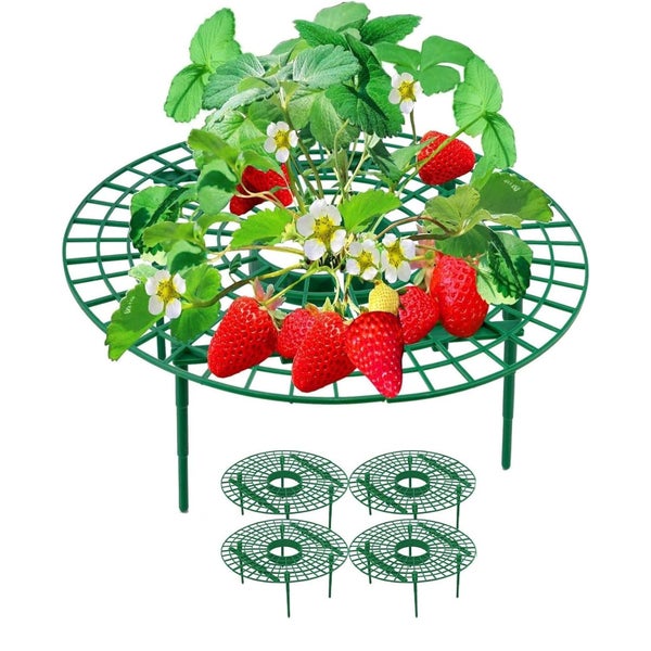 Strawberry Support, 5PCS Green Plastic Strawberry Plant Growing Support Pra Carousel 1