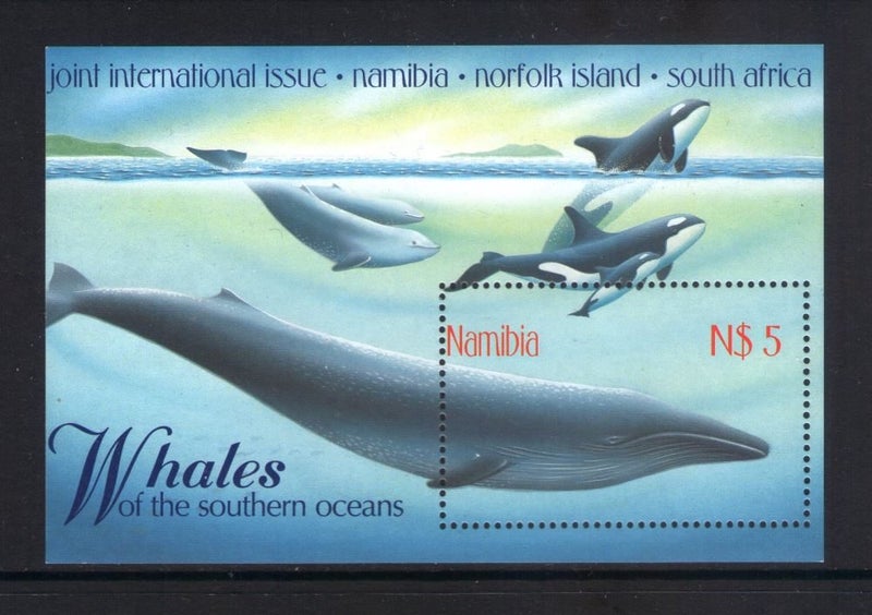 Namibia - 1998 Whales Miniature Sheet - UHM - MS819 Carousel 1
