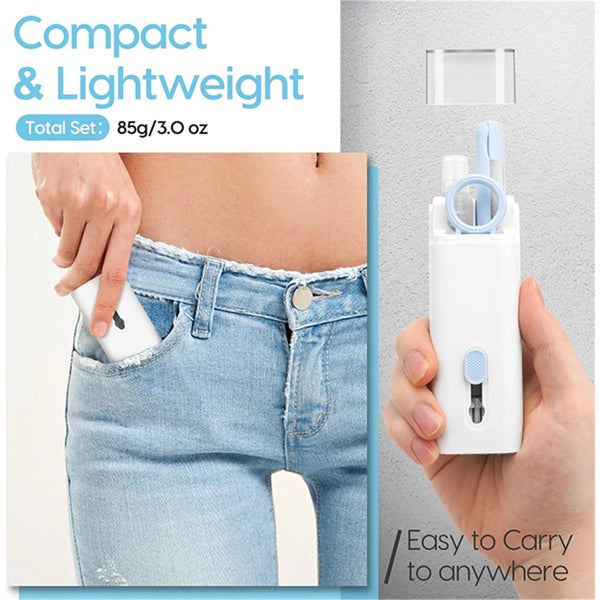 7-in-1 Q6E Multifunctional Cleaner Kit (Blue), For Airpods 3/2/1/Pro, Samsung Carousel 8