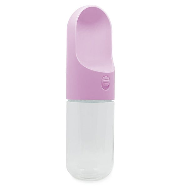 Alpha 400ml Portable Pet Dog Cat Drinker Water Dispenser Silicone Rubber Pink Carousel 1