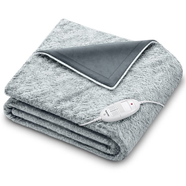 Beurer HD75G-NORDIC Cosy Electric Heated Heating Cuddly Throw Fleece Blanket GRY Carousel 1