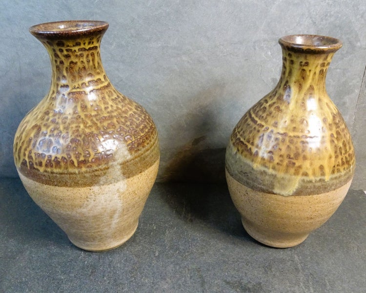 Pair of Modern Ceramic Bud Vases Carousel 1