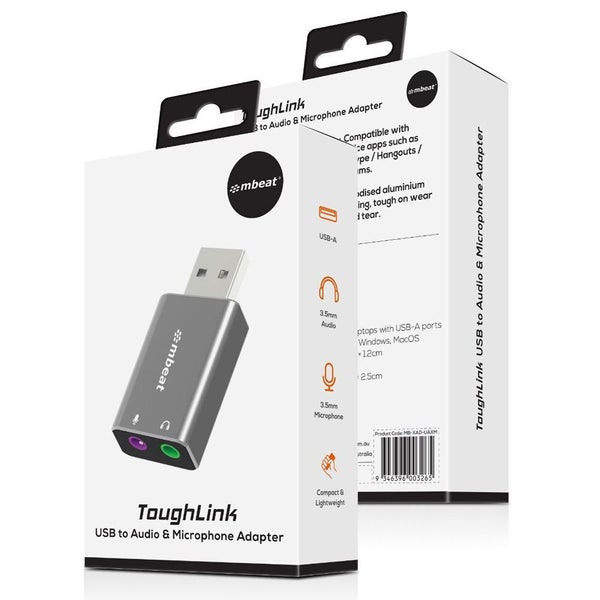 Mbeat ToughLink 3.3cm USB Male To Audio Microphone Female Adapter For PC Laptop Carousel 7