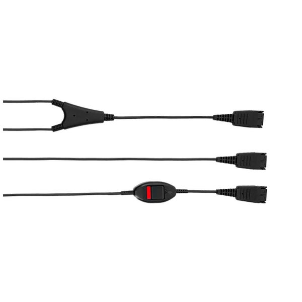 Jabra QD Supervisor Cord w 2 QD Interface Mute Button For Desk Soft Phone Carousel 2