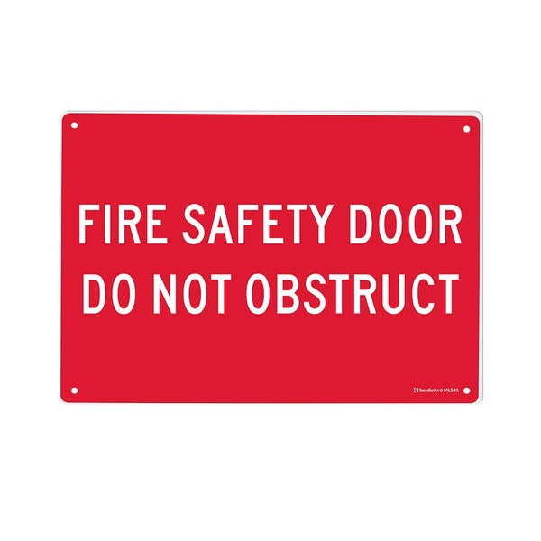 Fire Safety Door 450x300mm Safety Sign Polypropylene Wall Door Mountable Carousel 1