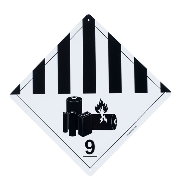 Truck Lithium Batteries 200x300mm Safety Sign Polypropylene Wall Door Mountable Carousel 1