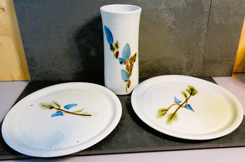 Vintage Studio Pottery Plates & Vase Carousel 1