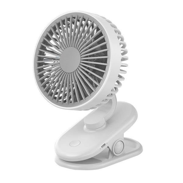Sansai Portable USB Rechargeable Clip On Desktop Travel Desk Table Fan White Carousel 1