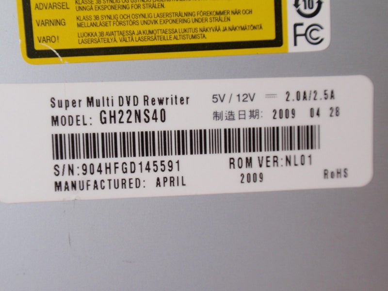 LG Super Multi DVD Rewriter Model GH22NS40- 2009 Carousel 4