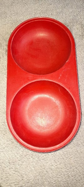 Red double cat bowl Carousel 1