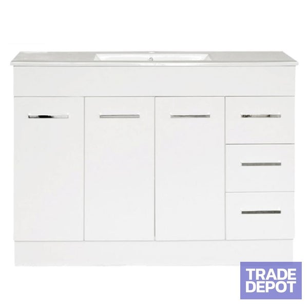 Novo Floor Vanity 1200mm - CLASSIC Ceramic Top Carousel 1