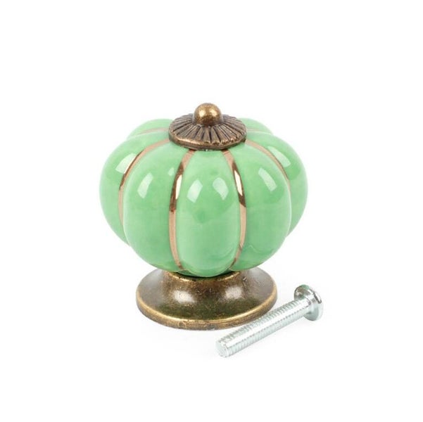 Pumpkin Shape Door Knobs Green Color Carousel 1