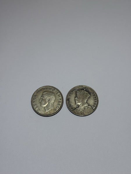 NZ Silver Half Crowns (x2) Carousel 2