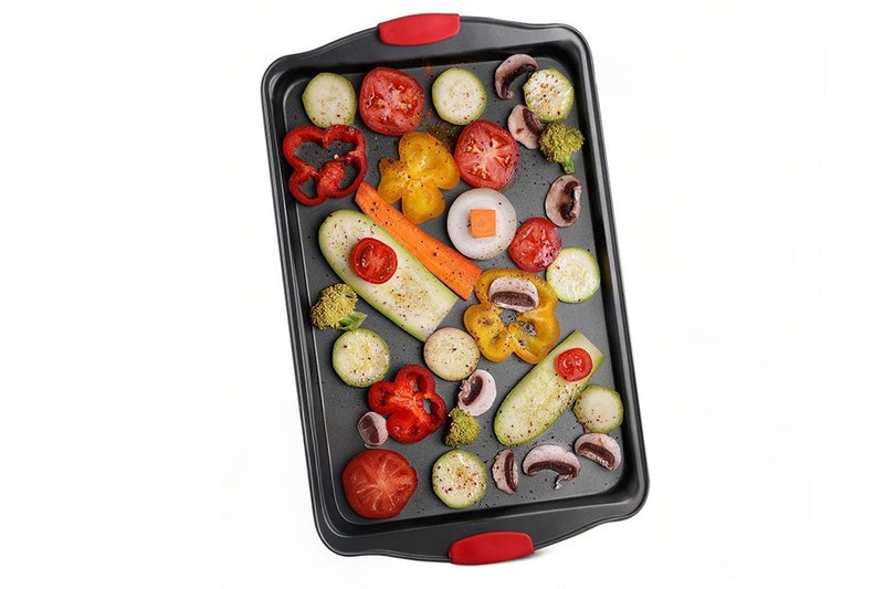 3Pcs Nonstick Kitchen Oven Baking Pans Set Carbon Steel Bakeware for Oven Carousel 2