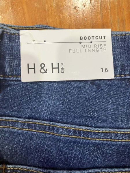 H&H Bootcut Mid Rise Jeans - Size 16 Carousel 2