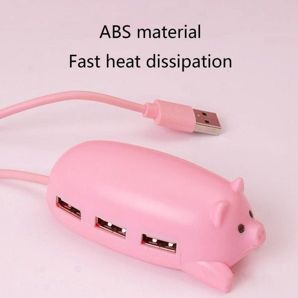 Cute USB 2.0 Hub Mummy Pig USB Hub With 3 Pig Decorative Covers Great Pig L Carousel 8