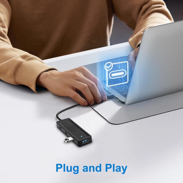 USB C Hub 6 in 1 Adapter with 2 USB 3.2 & 2 USB-C SD/TF Card Reader for Lap Carousel 6