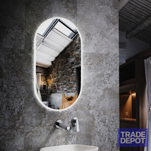 Vogue Frameless LED Mirror Oval - 500mm x 900mm Carousel 1