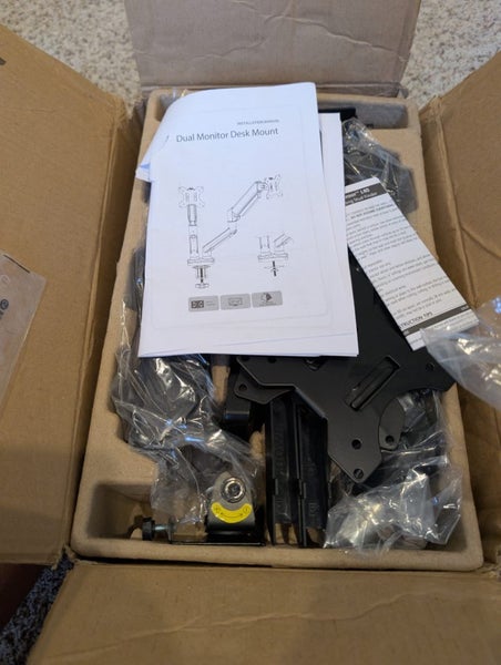 Dual monitor desk mount Carousel 2