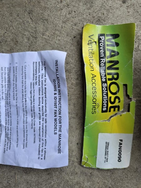 Ventilation Fan - Manrose 150mm Carousel 1