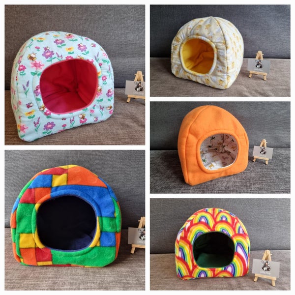 Guinea Pig Reversible Hidey Hut – Two looks in One – Cosy and Snuggly Carousel 2