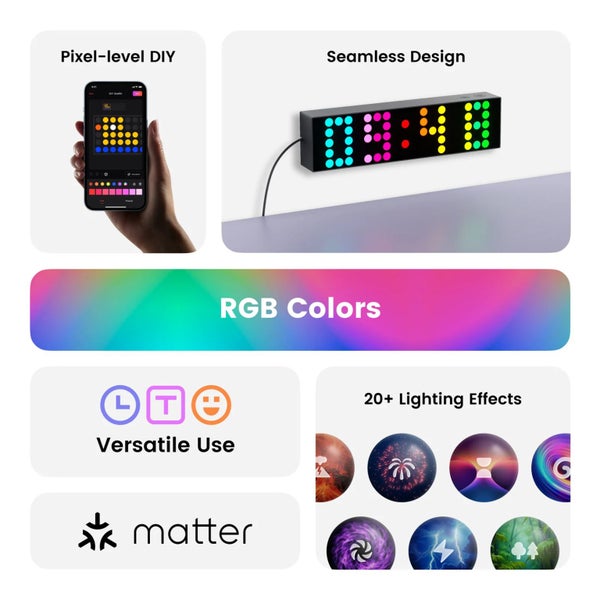 Yeelight Colourful RGB Smart Lamp Cube Lite Seamless Design, Ready-to-Use Clock, Carousel 2
