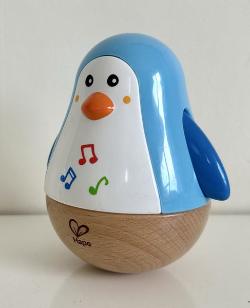 Hape Brand Wood & Plastic ‘Penguin Wobbler Musical Toy’ Carousel 2