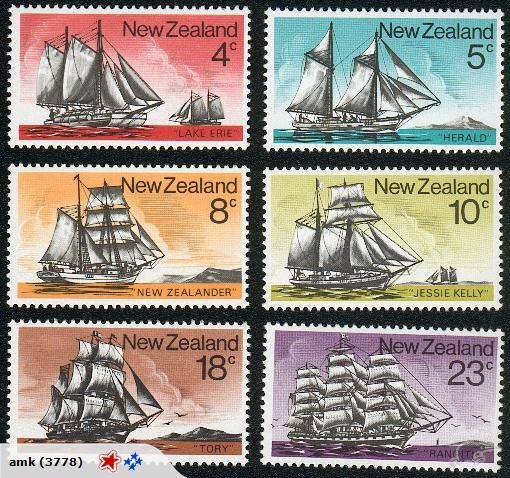 1069/74. NZ - 1975 Sailing Ships (6) - UHM Carousel 1