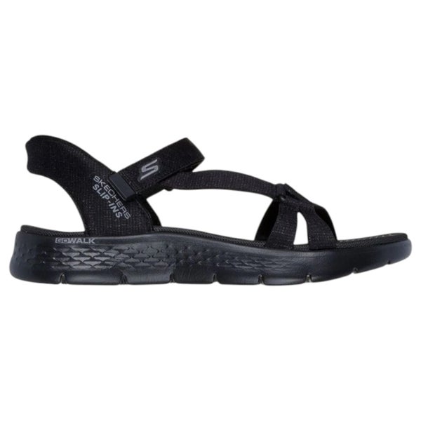 Womens Skechers Slip-Ins: GO Walk Flex - Illuminate Black/Black Sandals Carousel 2