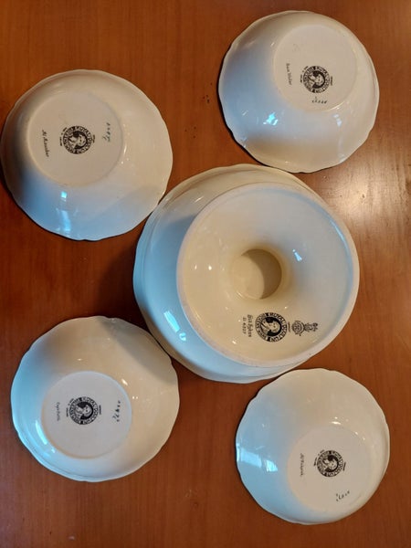 Royal Doulton Dickens Ware – Pedestal Dish with 4 Matching Bowls Carousel 3